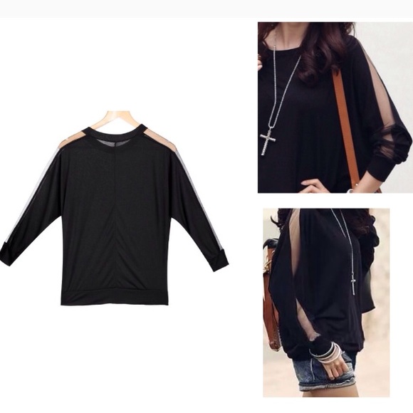 SOLD Sheer♦️ l Sleeves l Top - Picture 4 of 8